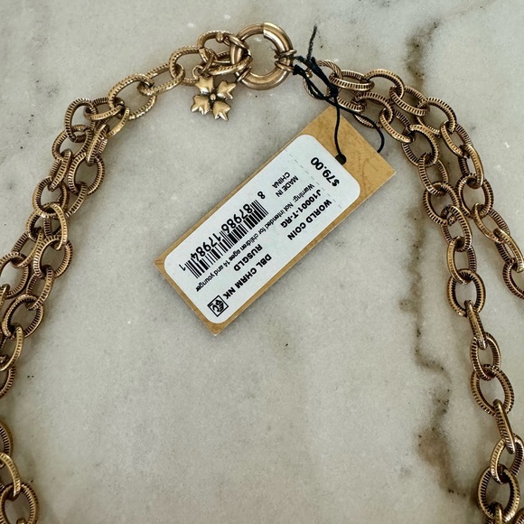 NWT Patricia Nash World Coin Necklace and Key Std earrings set - Picture 9 of 9